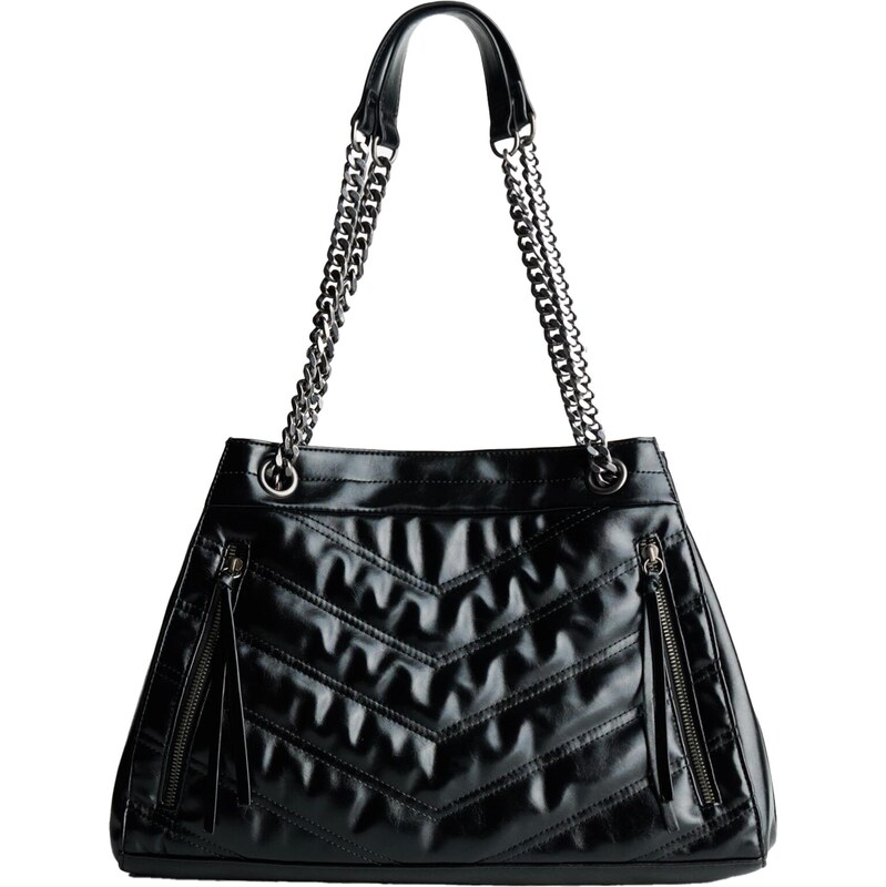 Bershka Kabelka na rameno čierna 66372124