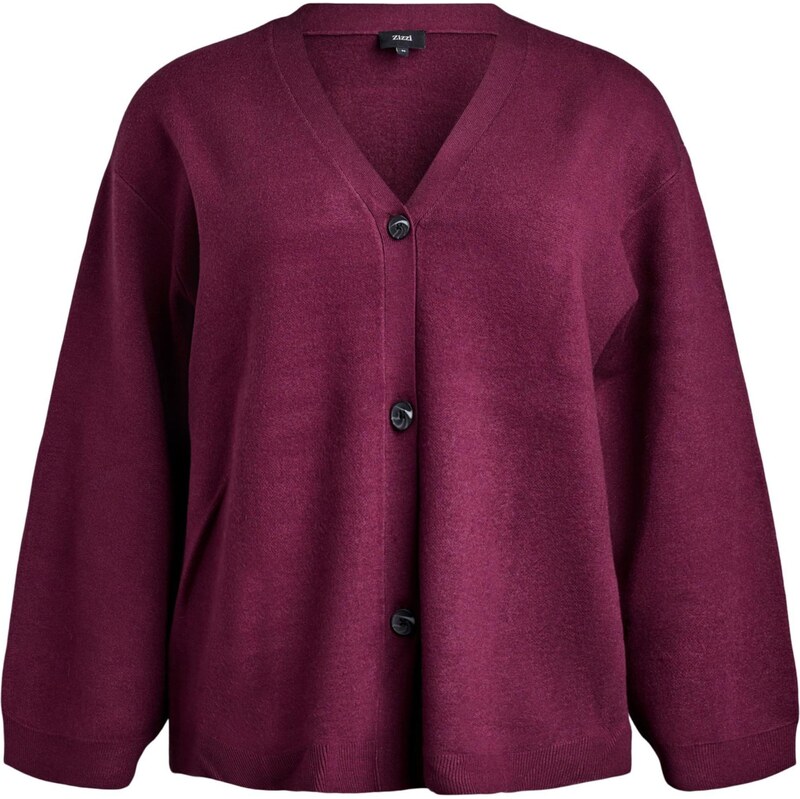 Zizzi Kardigán MZOE vínovo červená 66372172