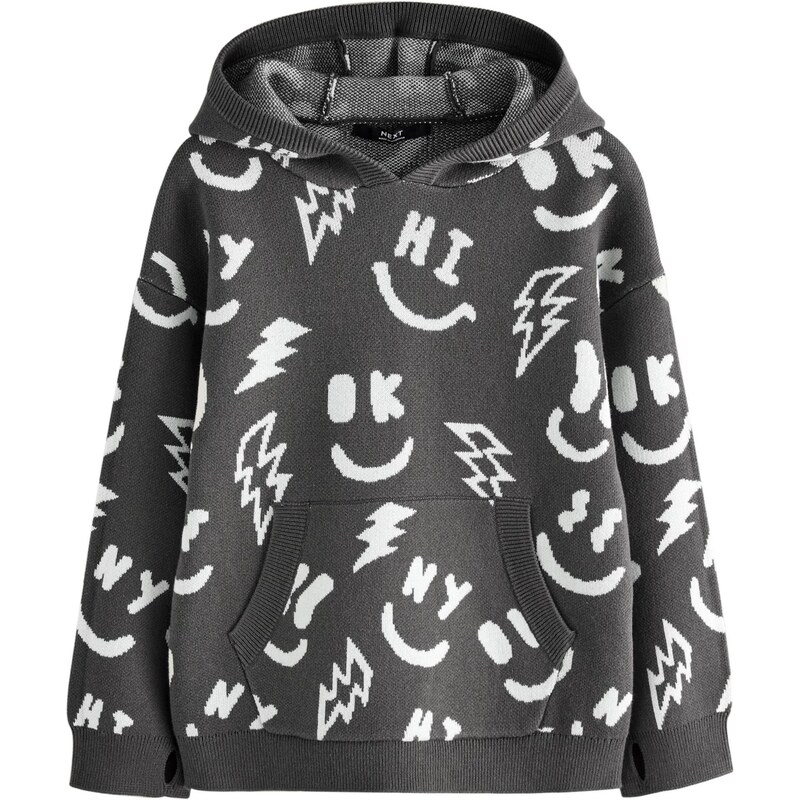 Next Mikina čierna / biela 66372235