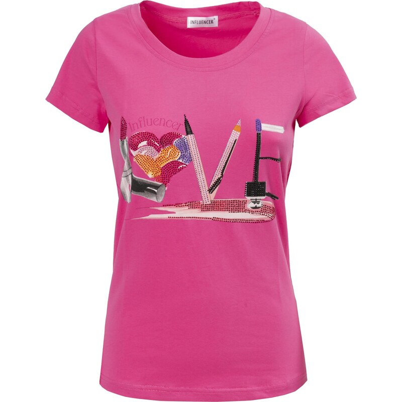 Influencer Tričko Love zmiešané farby / ružová 63219720