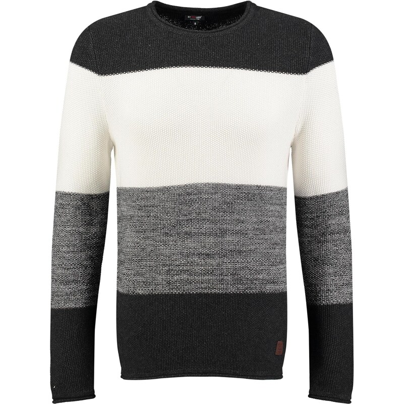 Key Largo Sveter Jogi antracitová / sivá melírovaná / biela 66372241