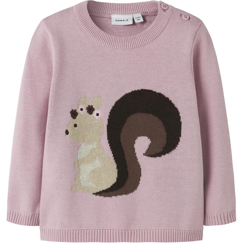 NAME IT Sveter NBFSOURCE čokoládová / pastelovo zelená / orgovánová / 66372291