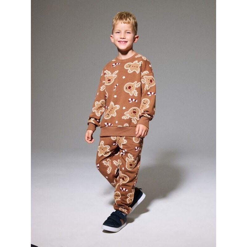 Sinsay - Teplákové joggery - tmavohnedá 66090960