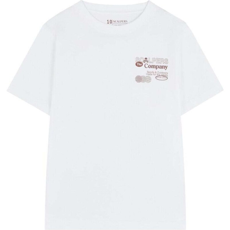 Scalpers Tričko tmavohnedá / biela 66372351