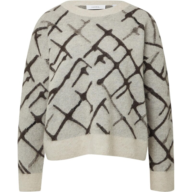 COMMA Sveter béžová / čierna 66372471