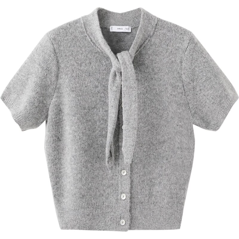 MANGO Kardigán CORBAT sivá 66372543