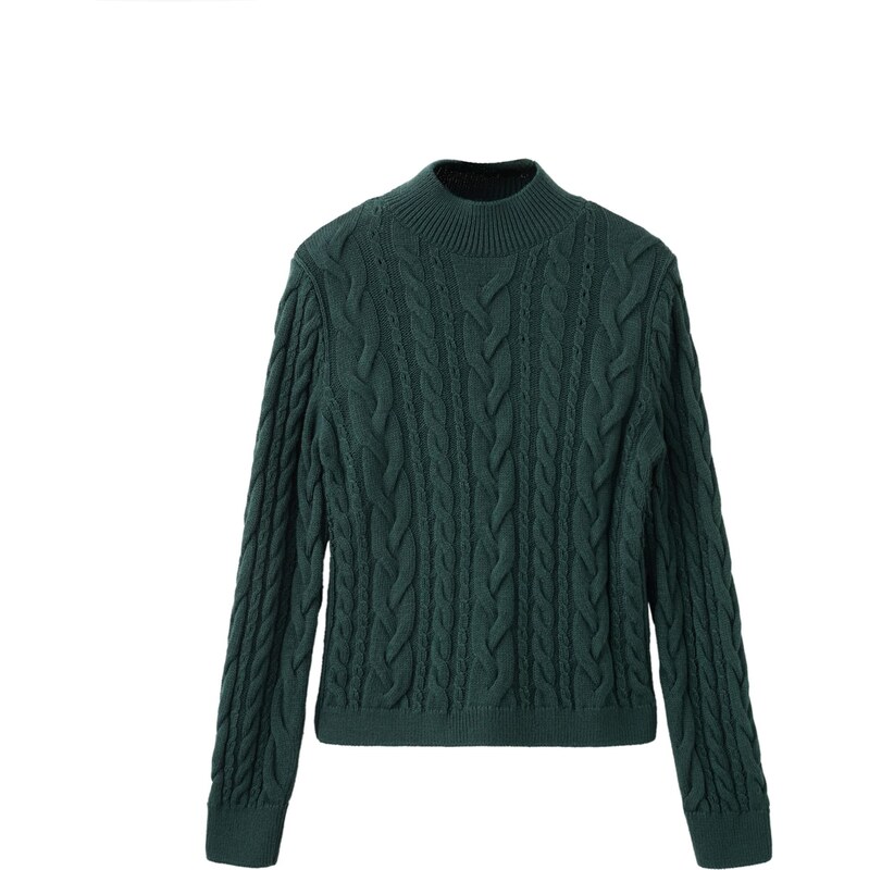 MANGO Sveter TRENZON tmavozelená 66372585