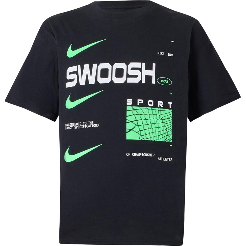 Nike Sportswear Tričko M90 SWOOSH svetlozelená / čierna / biela 66372650