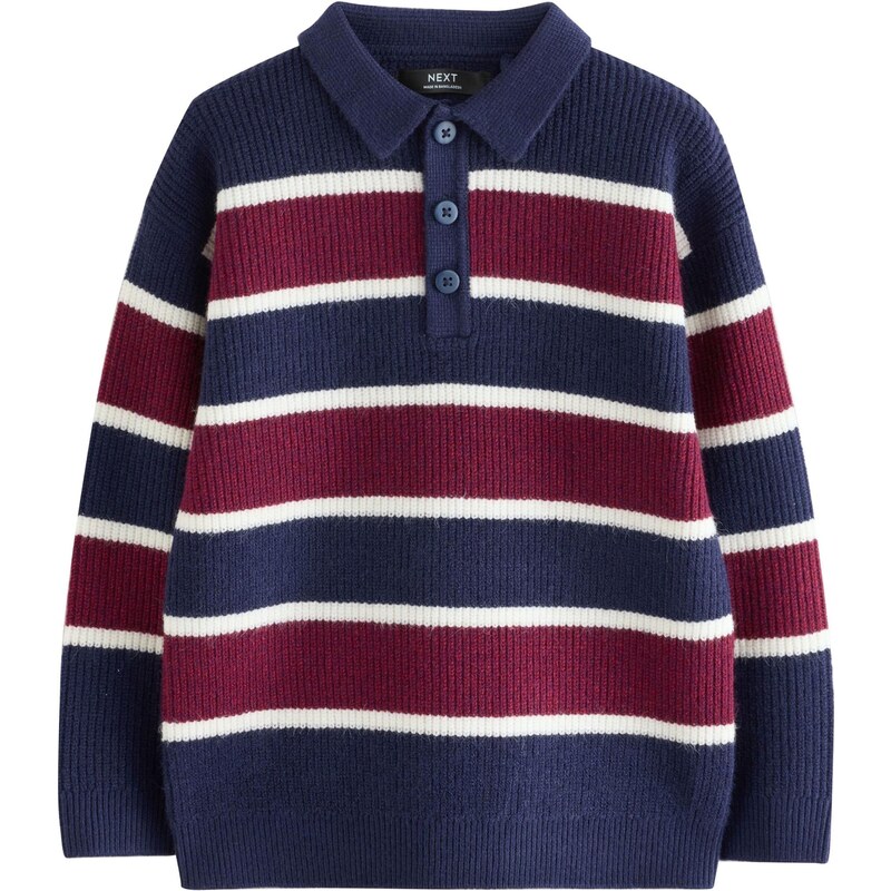 Next Sveter námornícka modrá / tmavočervená / biela 66372776