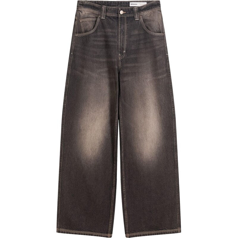 Bershka Džínsy čierny denim 66372820