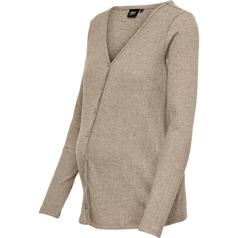 Only Maternity Kardigán OLMKIR tmavobéžová 66372826