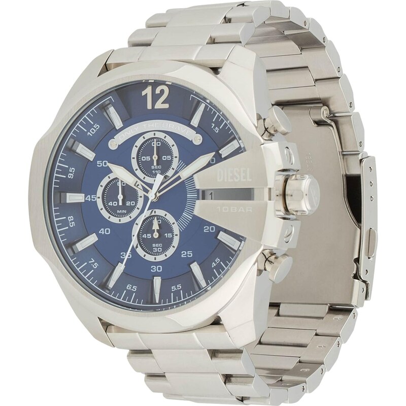 DIESEL Analógové hodinky Mega Chief strieborná 66372892