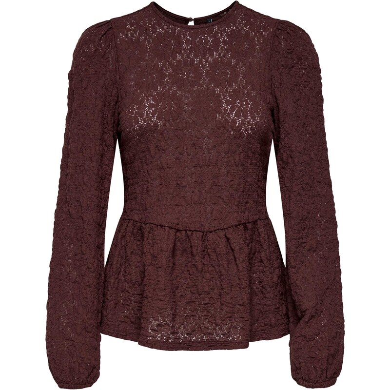 ONLY Tričko ONLGIAVANNA čokoládová 66372939