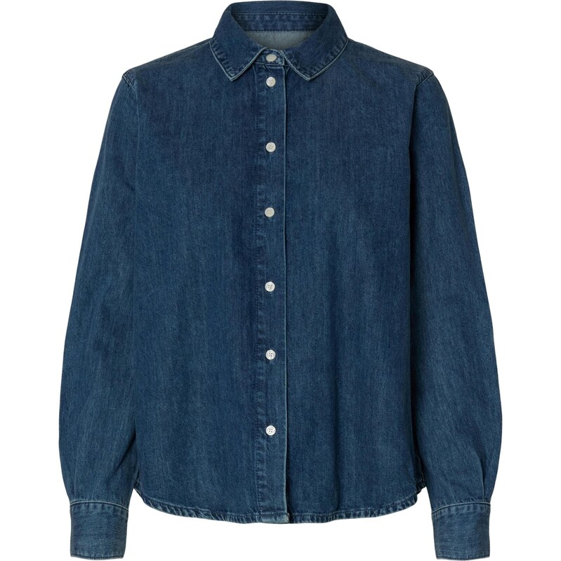 SELECTED Blúzka SLFBEA NOA modrá denim 66372990