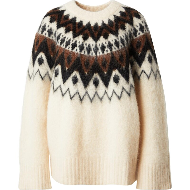 & Other Stories Sveter tmavohnedá / čierna / biela 66373046