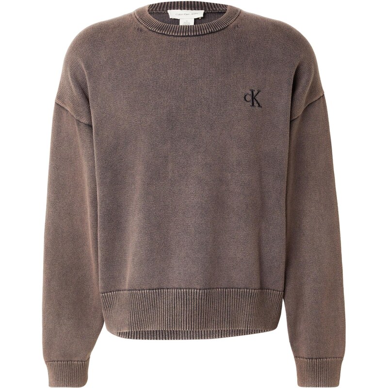 Calvin Klein Jeans Sveter hnedá melírovaná 66373097