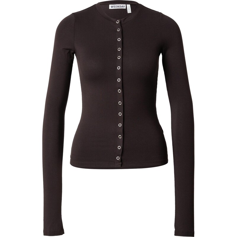WEEKDAY Kardigán Mia tmavohnedá 66373125
