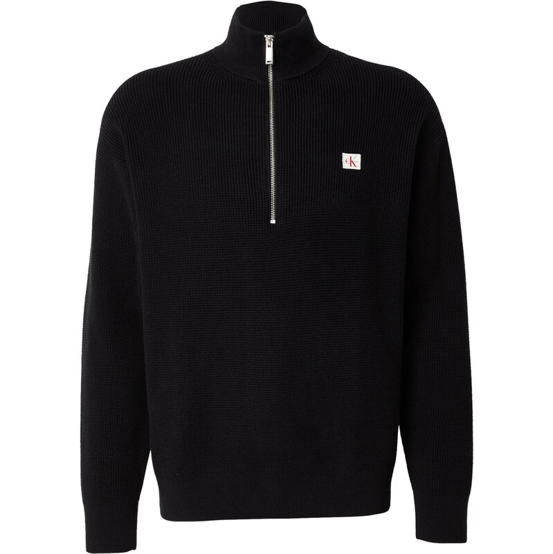 Calvin Klein Jeans Sveter čierna / biela 66373136