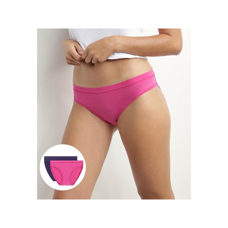 OH MY DIM’S BIKINY 2x - Dámske nohavičky 2x - fialová - růžová 66377289