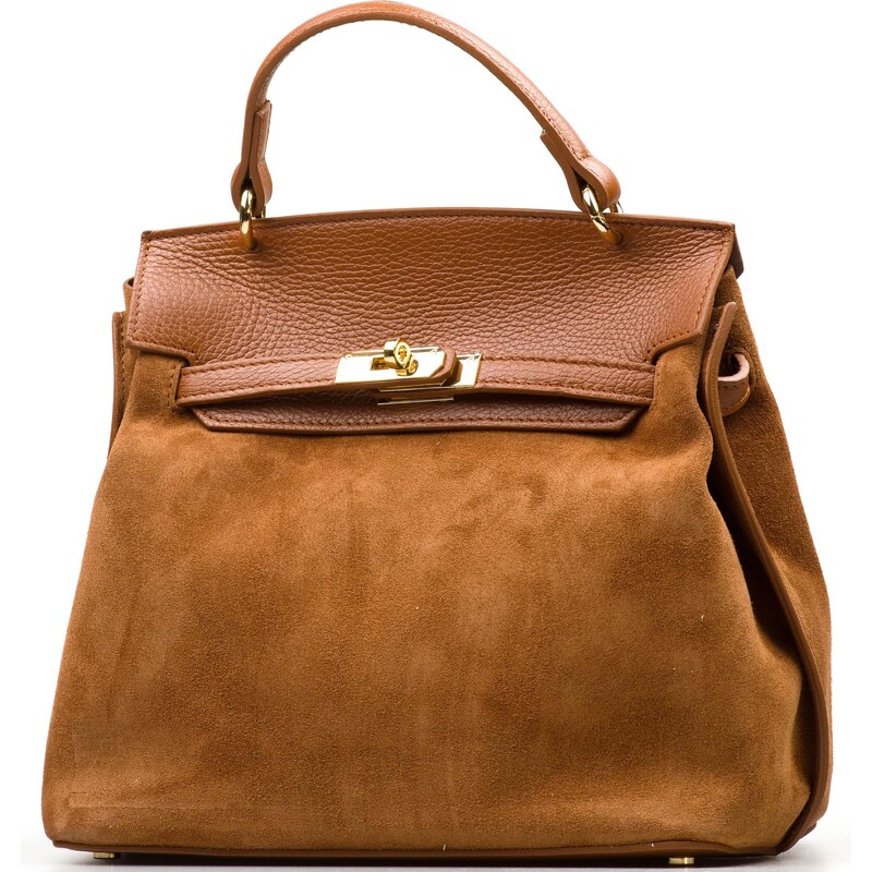 Blaire Kožená kabelka Conny koňakovo hnedá 66378994