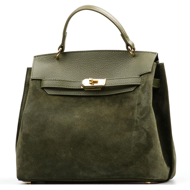 Blaire Kožená kabelka Conny olivovo zelená 66378995