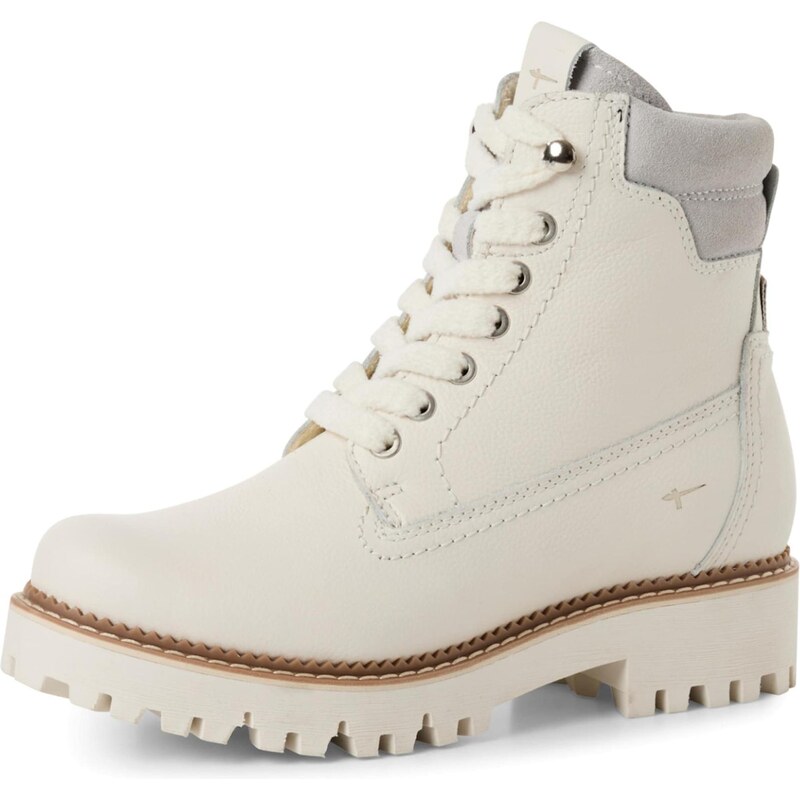 Tamaris Šnurovacie členkové čižmy biela 66381456