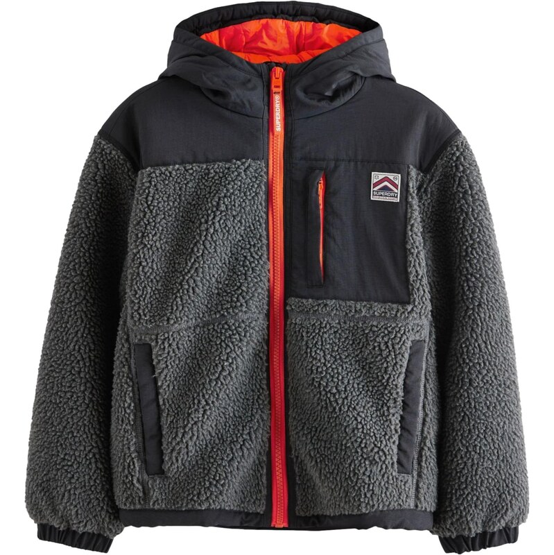 Superdry & Co Prechodná bunda oranžová / čierna / čierna melírovaná 66382593