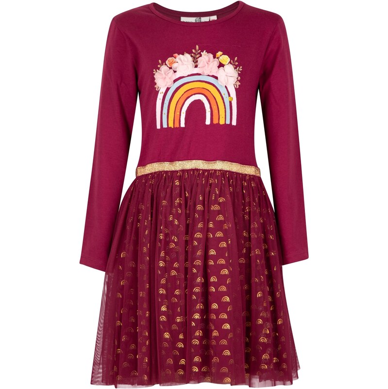 happy girls Šaty zmiešané farby / tmavočervená 66382628