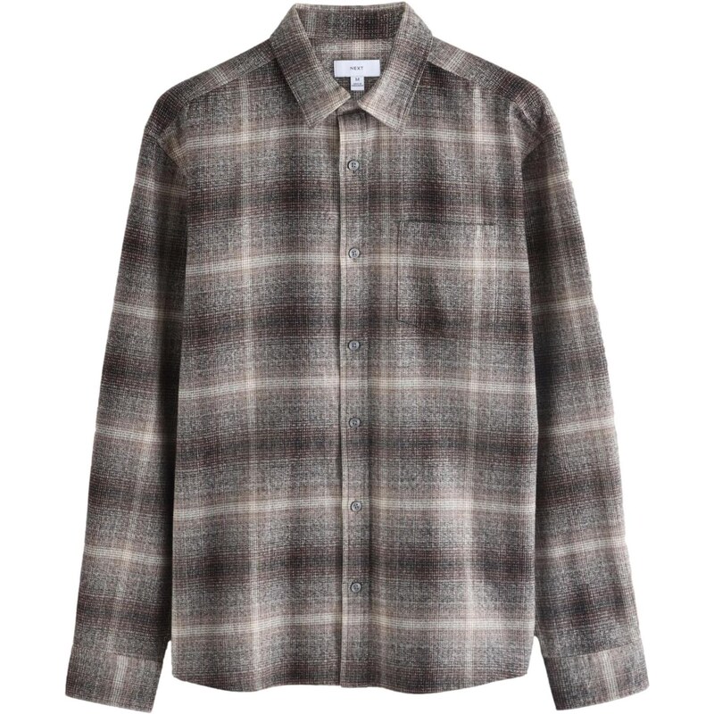 Next Košeľa hnedá / sivá / biela 66382782