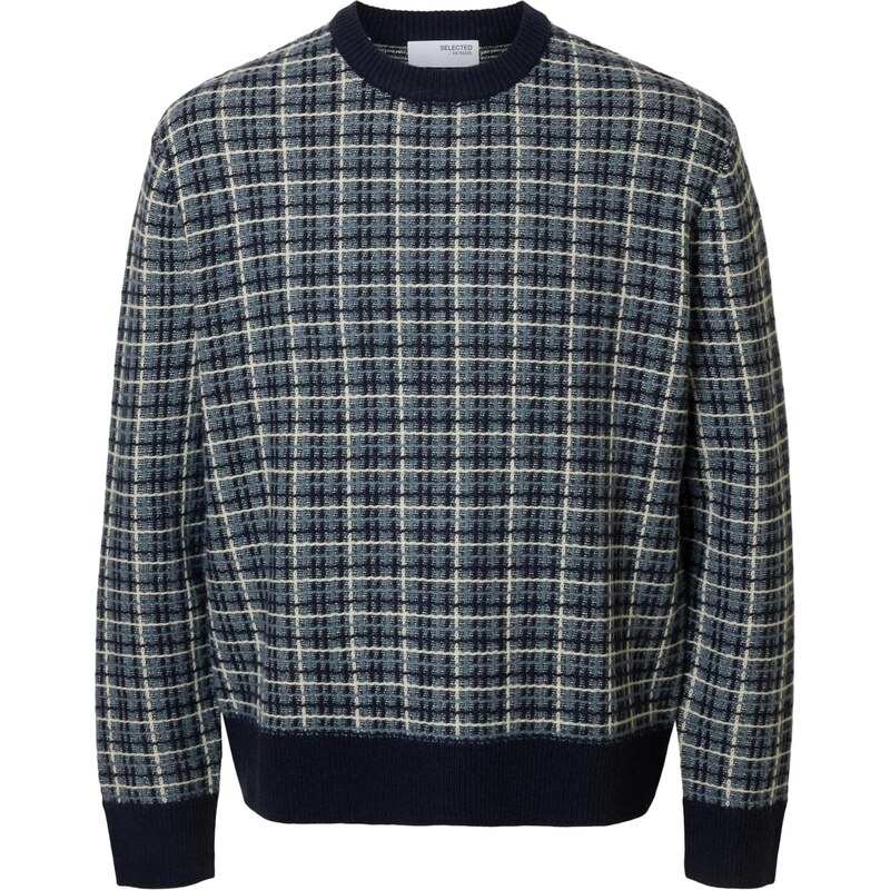 SELECTED Sveter SLHMikolas tmavomodrá / svetlomodrá / biela 66382886