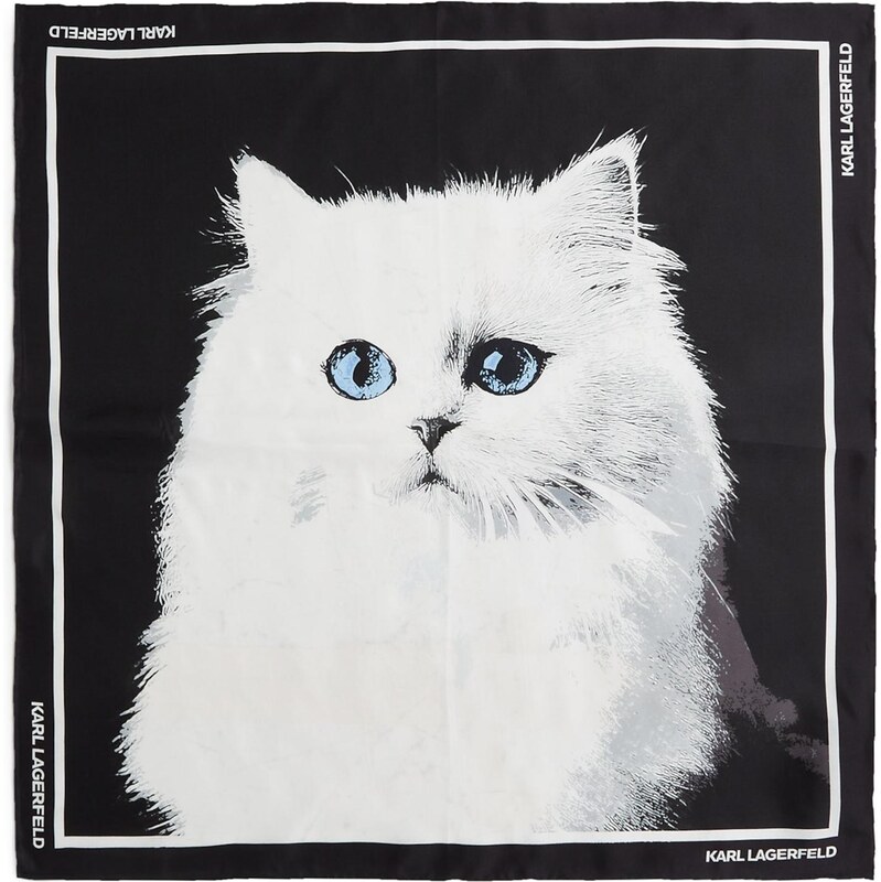 Karl Lagerfeld Šatka IKON CHOUPETTE čierna / biela 66382910