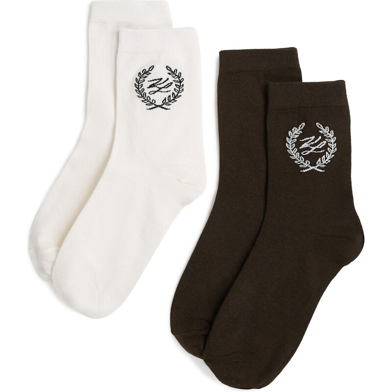 Karl Lagerfeld Ponožky čierna / biela 66382932