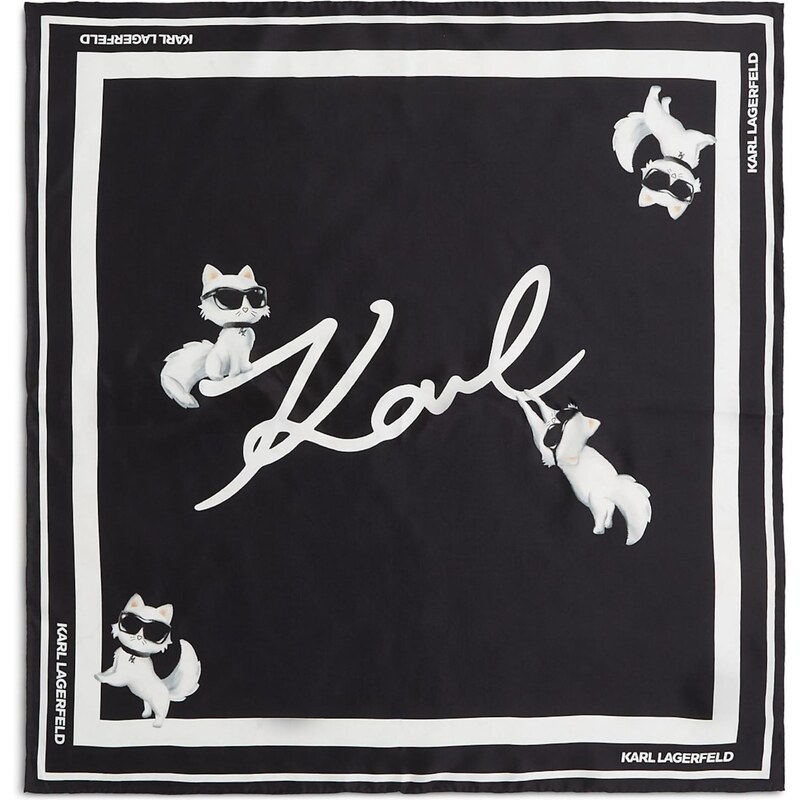Karl Lagerfeld Šatka Ikon čierna / biela 66382942