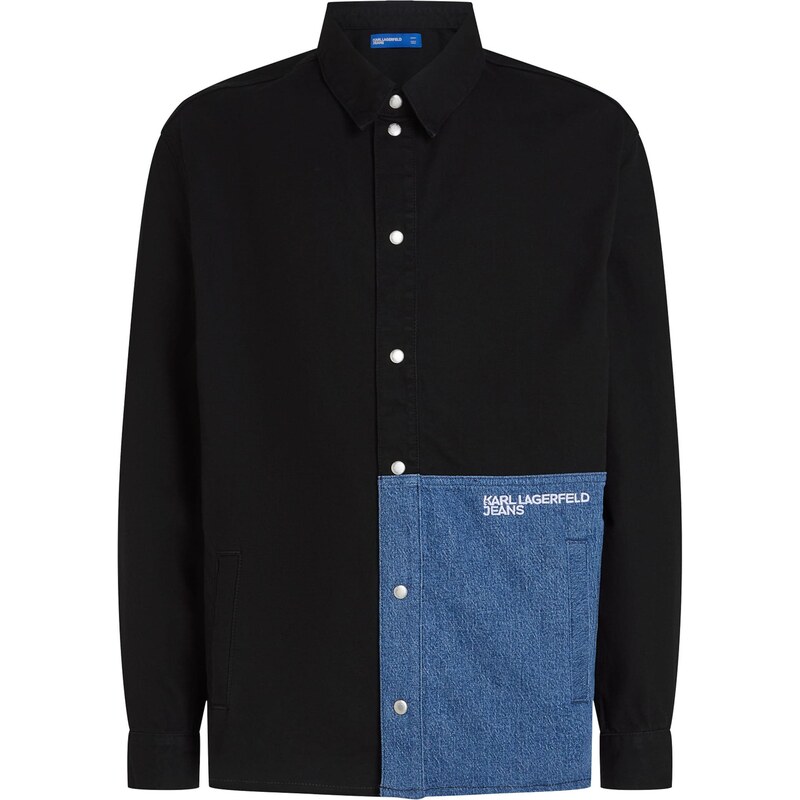 KARL LAGERFELD JEANS Prechodná bunda modrá denim / čierna 66382967