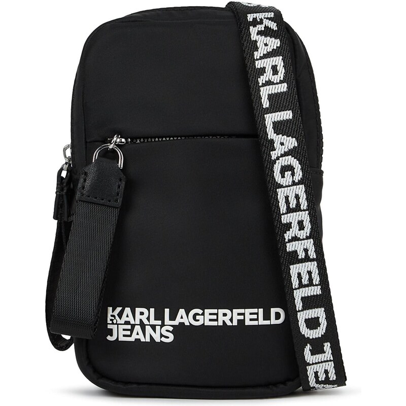 KARL LAGERFELD JEANS Taška cez rameno čierna / biela 66382972