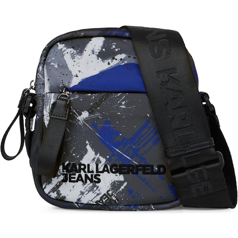 KARL LAGERFELD JEANS Taška cez rameno modrá / tmavosivá / čierna / 66382976