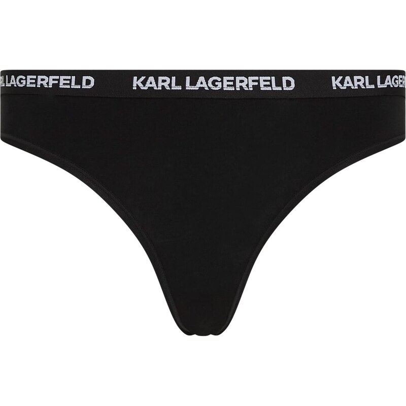 Karl Lagerfeld Tangá čierna / šedobiela 66382979