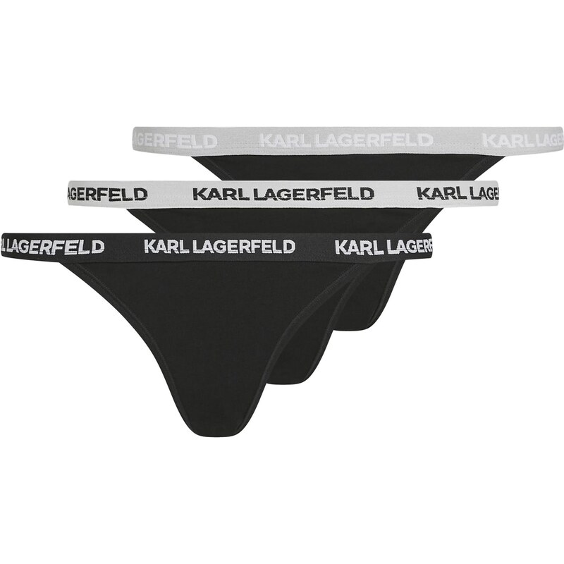 Karl Lagerfeld Nohavičky čierna / biela 66383063