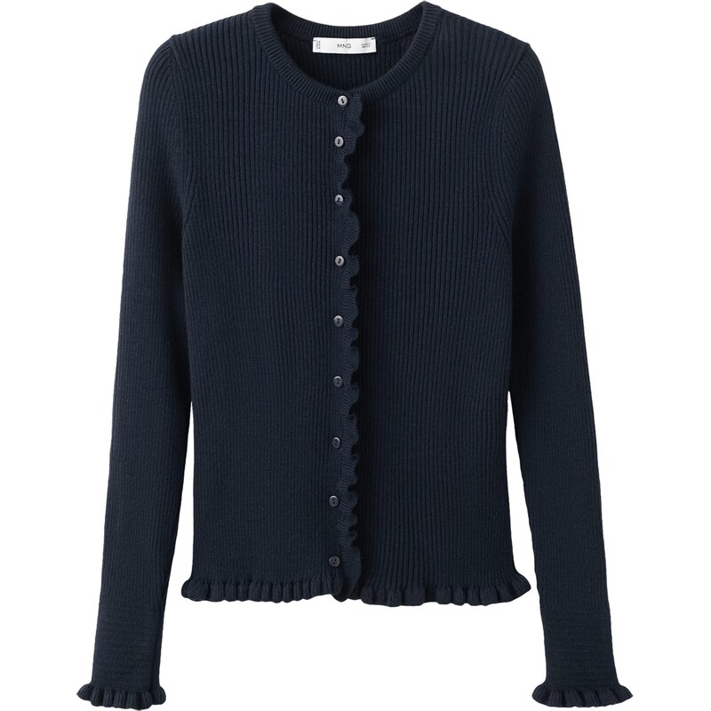 MANGO Kardigán WAVES námornícka modrá 66383059