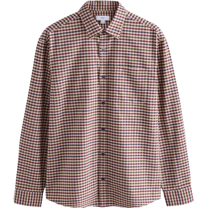 Next Košeľa tmavobéžová / námornícka modrá / jedľová / brusnicová 66383092