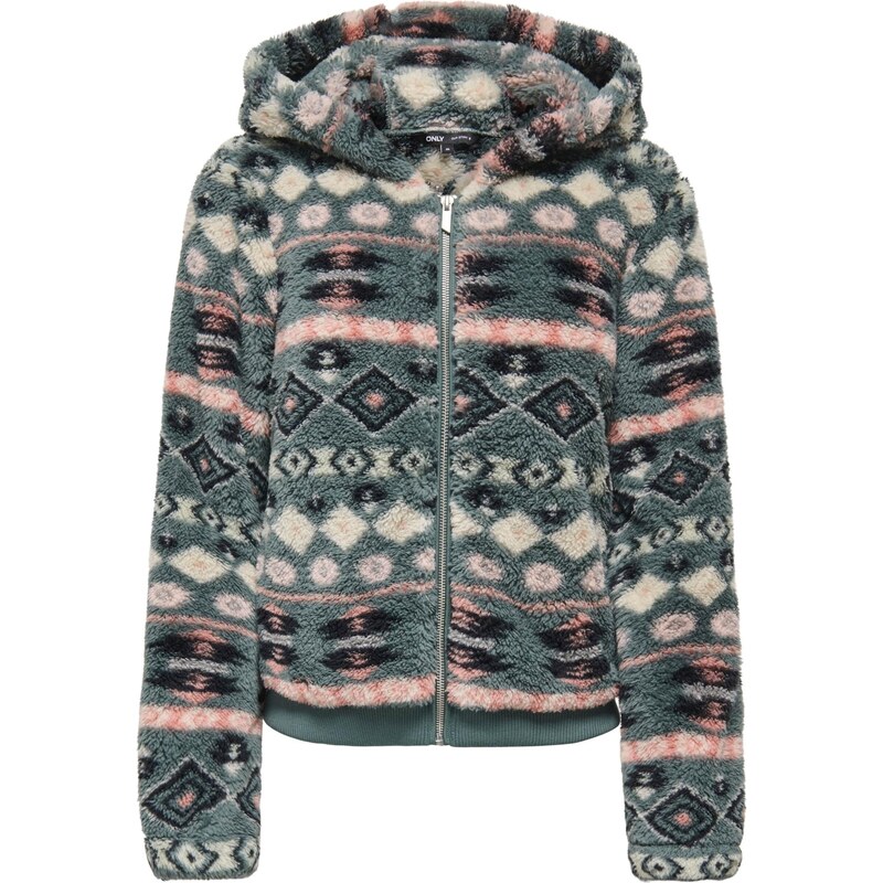 ONLY Prechodná bunda ONLAnna pastelovo zelená / ružová / čierna 66383201