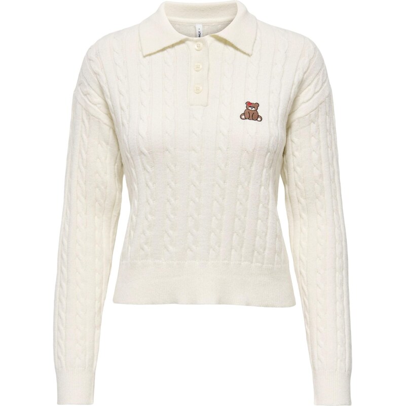 ONLY Sveter ONLKatia hnedá / biela ako vlna 66383209