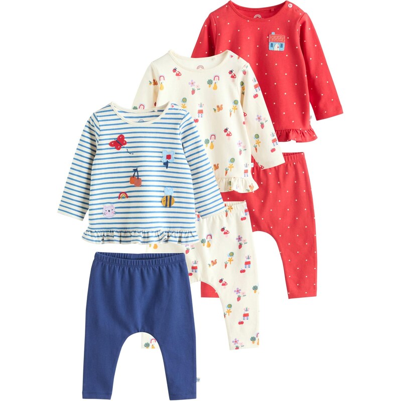 Next Set krémová / tmavomodrá / zelená / ohnivo červená 66383264