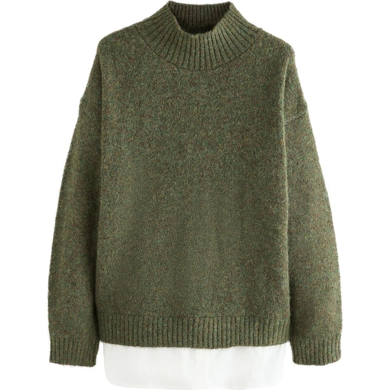 Next Sveter zelená / biela 66383280