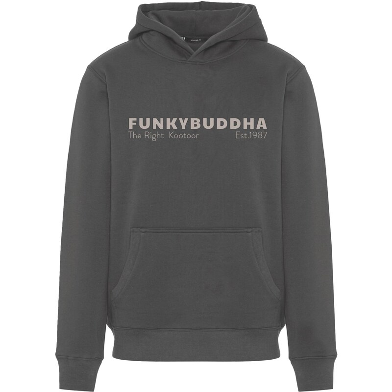 Funky Buddha Mikina slonová kosť / tmavosivá 66383358
