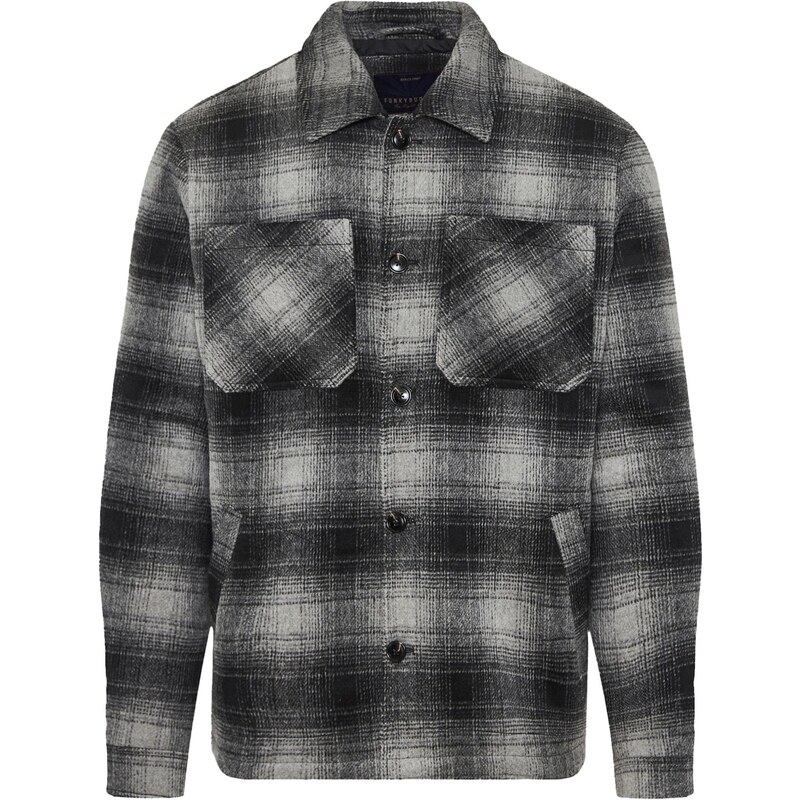 Funky Buddha Prechodná bunda sivá / tmavosivá / čierna 66383387