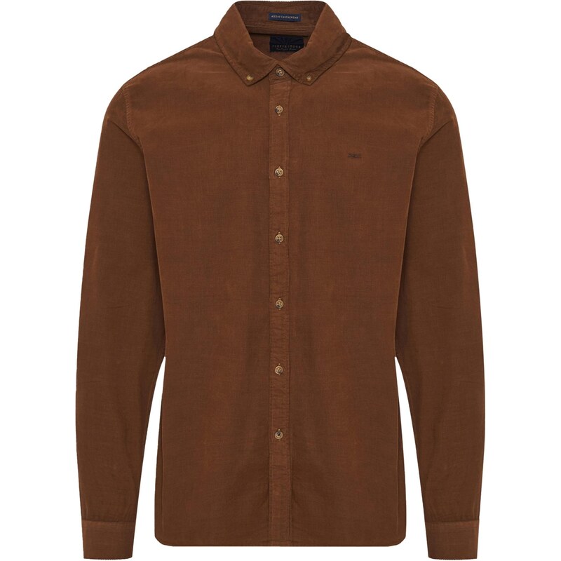 Funky Buddha Košeľa hnedá 66383405