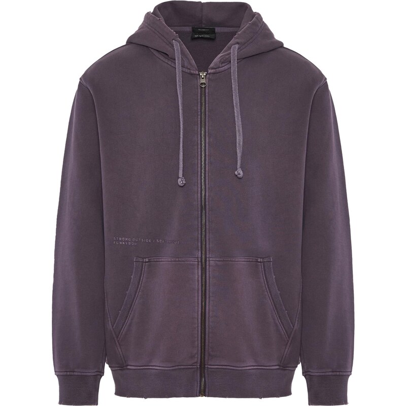 Funky Buddha Tepláková bunda slivková 66383382