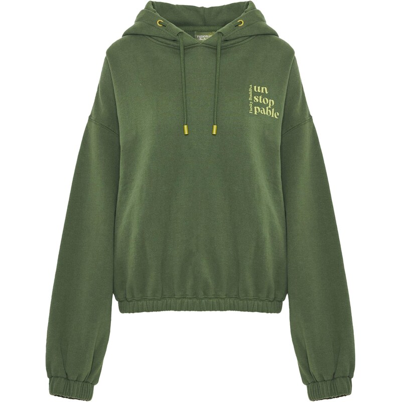 Funky Buddha Mikina zelená / limetová 66383407