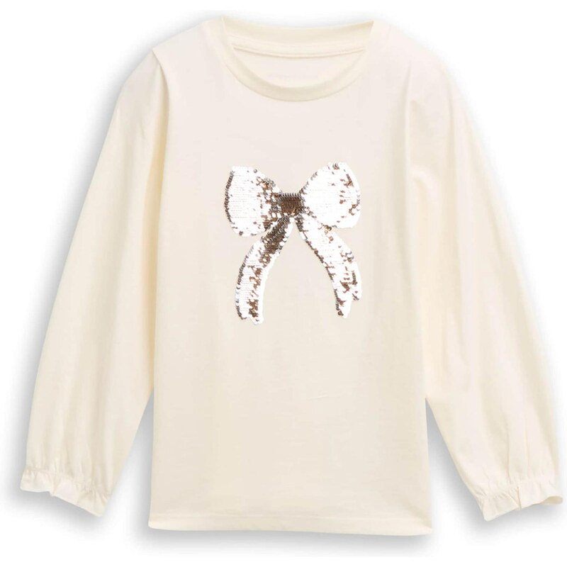 TOM TAILOR Tričko zlatá / biela 66383425